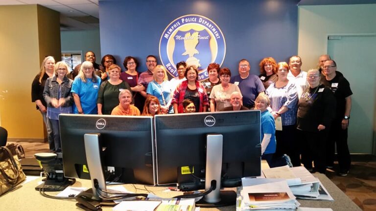 Cop moms touring the Memphis police department